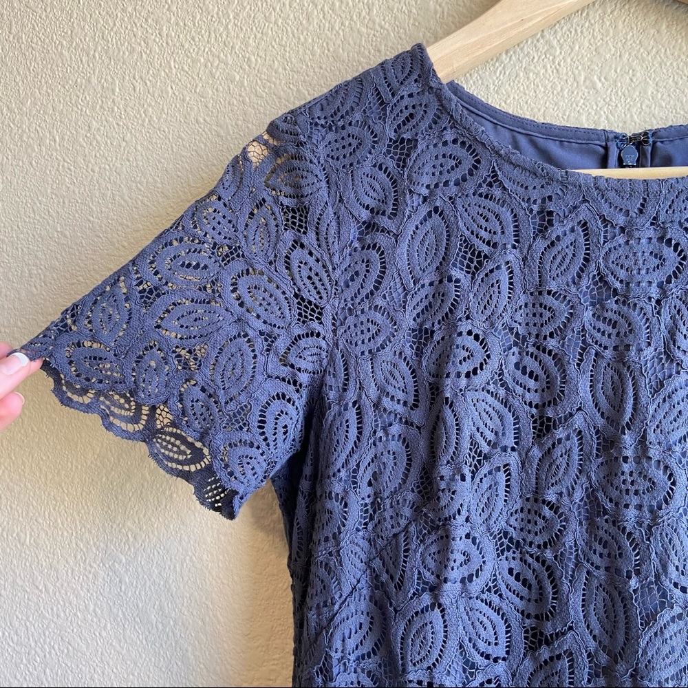 Deep Purple Ann Taylor Lace Dress - Picture 5 of 11
